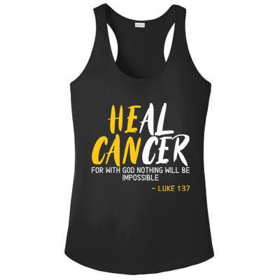 Heal Cancer Childhood Cancer Awareness Month Supporter Ladies PosiCharge Competitor Racerback Tank