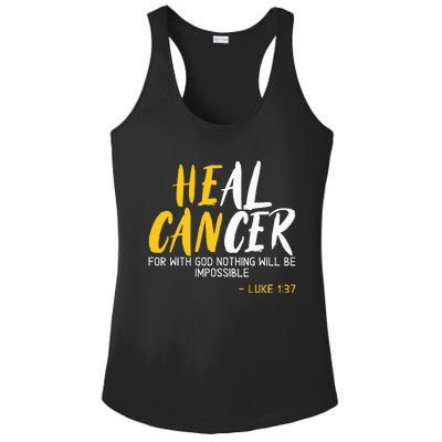 Heal Cancer Childhood Cancer Awareness Month Supporter Ladies PosiCharge Competitor Racerback Tank