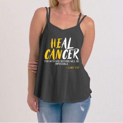 Heal Cancer Childhood Cancer Awareness Month Supporter Women's Strappy Tank