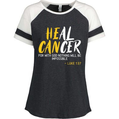 Heal Cancer Childhood Cancer Awareness Month Supporter Enza Ladies Jersey Colorblock Tee