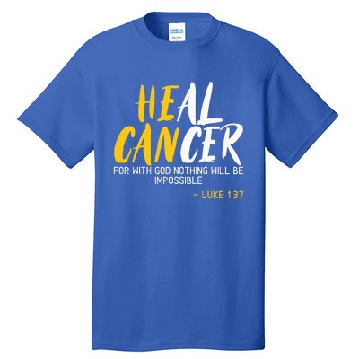 Heal Cancer Childhood Cancer Awareness Month Supporter Tall T-Shirt