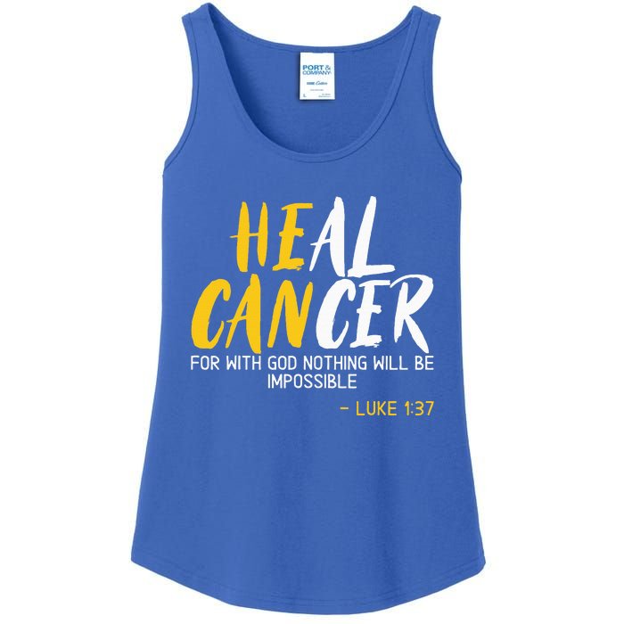 Heal Cancer Childhood Cancer Awareness Month Supporter Ladies Essential Tank