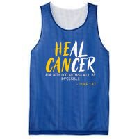 Heal Cancer Childhood Cancer Awareness Month Supporter Mesh Reversible Basketball Jersey Tank