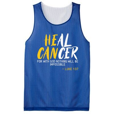 Heal Cancer Childhood Cancer Awareness Month Supporter Mesh Reversible Basketball Jersey Tank