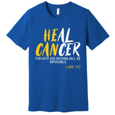 Heal Cancer Childhood Cancer Awareness Month Supporter Premium T-Shirt