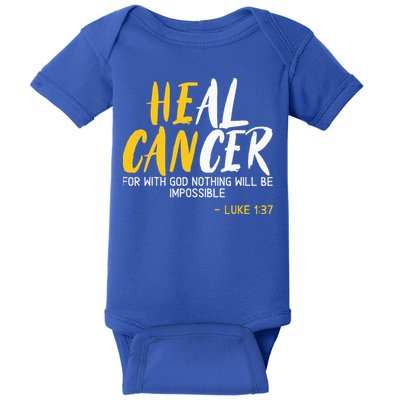 Heal Cancer Childhood Cancer Awareness Month Supporter Baby Bodysuit