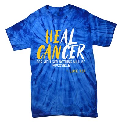 Heal Cancer Childhood Cancer Awareness Month Supporter Tie-Dye T-Shirt