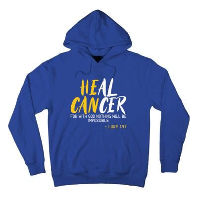 Heal Cancer Childhood Cancer Awareness Month Supporter Tall Hoodie