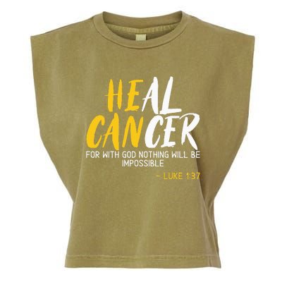 Heal Cancer Childhood Cancer Awareness Month Supporter Garment-Dyed Women's Muscle Tee