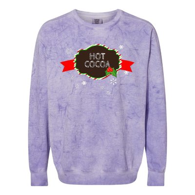 Hot Cocoa Christmas Food Family Matching Group Pajama Gift Colorblast Crewneck Sweatshirt