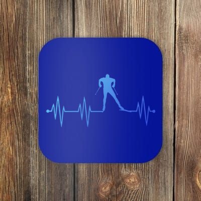 Heartbeat Cross Country Skiing And Gift Coaster