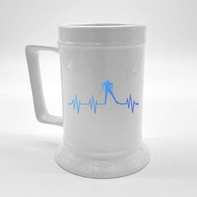 Heartbeat Cross Country Skiing And Gift Beer Stein