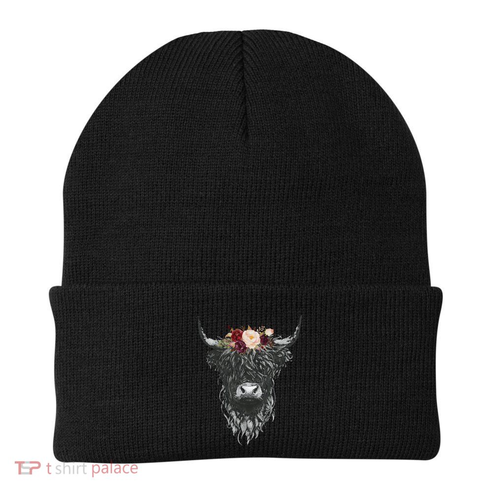 Highland Cow Country Western Beanie