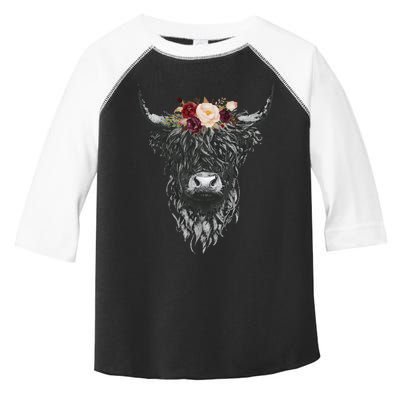 Highland Cow Country Western Toddler Fine Jersey T-Shirt