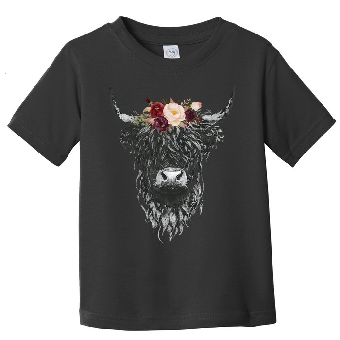 Highland Cow Country Western Toddler T-Shirt