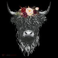 Highland Cow Country Western Women's V-Neck T-Shirt