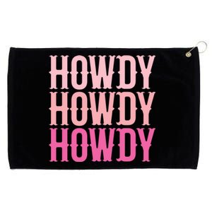 Howdy Cute Country Western Southern Cowgirl Rodeos Gift Grommeted Golf Towel