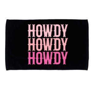 Howdy Cute Country Western Southern Cowgirl Rodeos Gift Microfiber Hand Towel