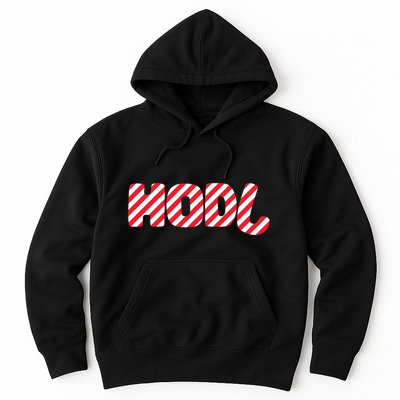 Hodl Crypto Currency Candy Cane Christmas Logo Hoodie