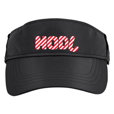 Hodl Crypto Currency Candy Cane Christmas Logo Adult Drive Performance Visor