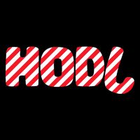 Hodl Crypto Currency Candy Cane Christmas Logo Drawstring Bag