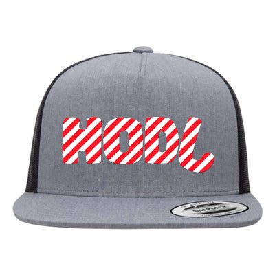 Hodl Crypto Currency Candy Cane Christmas Logo Flat Bill Trucker Hat