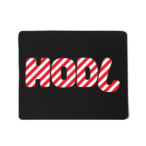 Hodl Crypto Currency Candy Cane Christmas Logo Mousepad