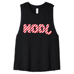 Hodl Crypto Currency Candy Cane Christmas Logo Women's Racerback Cropped Tank