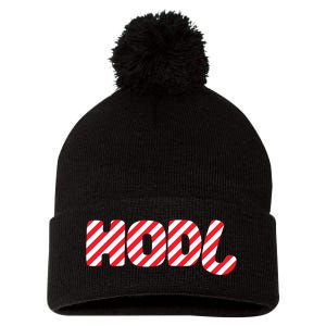 Hodl Crypto Currency Candy Cane Christmas Logo Pom Pom 12in Knit Beanie