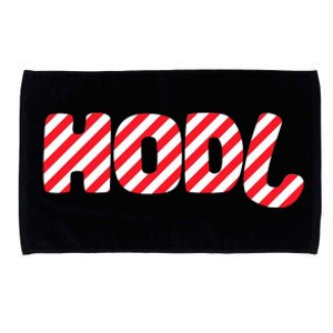 Hodl Crypto Currency Candy Cane Christmas Logo Microfiber Hand Towel