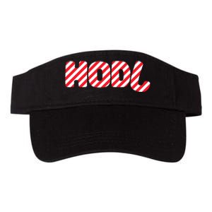 Hodl Crypto Currency Candy Cane Christmas Logo Valucap Bio-Washed Visor