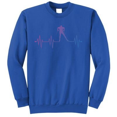 Heartbeat Cross Country Skiing And Gift Sweatshirt