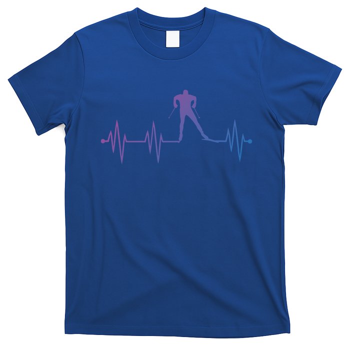 Heartbeat Cross Country Skiing And Gift T-Shirt