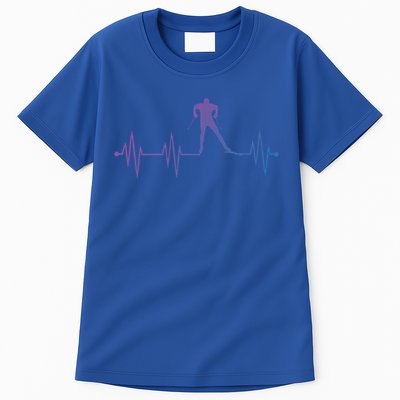 Heartbeat Cross Country Skiing And Gift Tall T-Shirt