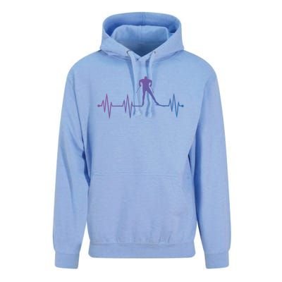 Heartbeat Cross Country Skiing And Gift Unisex Surf Hoodie