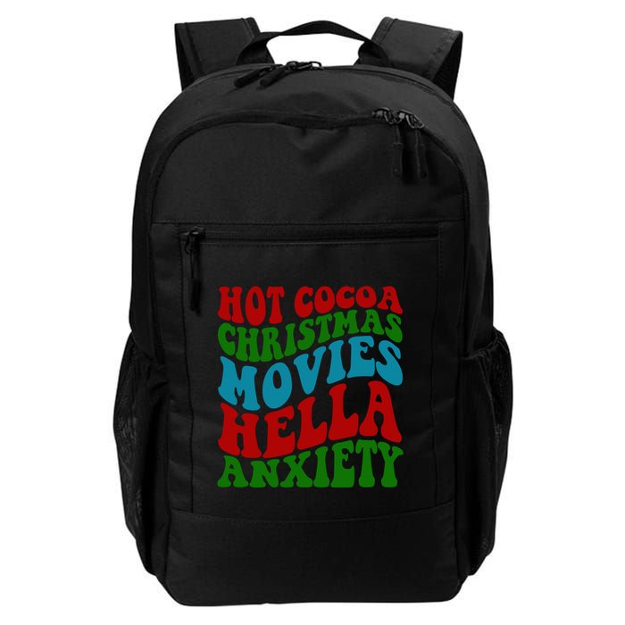 Hot Cocoa Christmas Movies Hella Anxiety Christmas Backpack