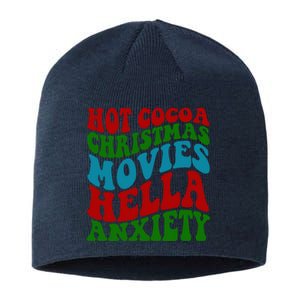 Hot Cocoa Christmas Movies Hella Anxiety Christmas Sustainable Beanie