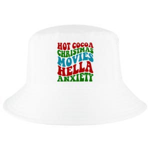 Hot Cocoa Christmas Movies Hella Anxiety Christmas Cool Comfort Performance Bucket Hat