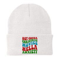 Hot Cocoa Christmas Movies Hella Anxiety Christmas Knit Cap Winter Beanie