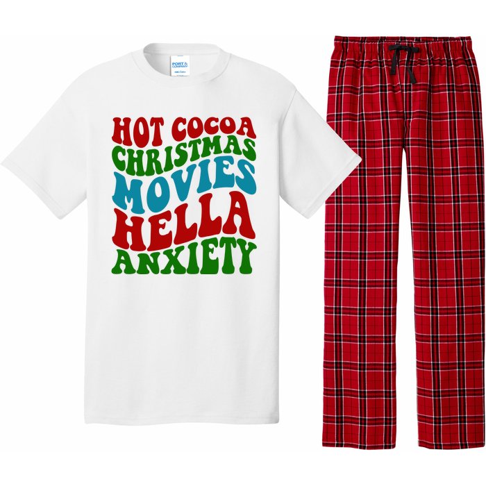 Hot Cocoa Christmas Movies Hella Anxiety Christmas Pajama Set