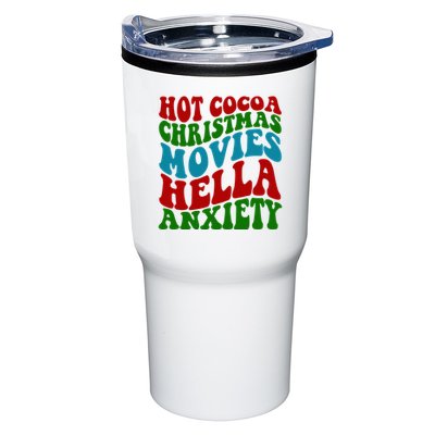 Hot Cocoa Christmas Movies Hella Anxiety Christmas Tumbler