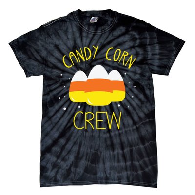 Halloween Candy Corn Squad Team Candy Corn Crew Halloween Tie-Dye T-Shirt