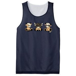 Highland Cow Cute Cow Western Mesh Reversible Basketball Jersey Tank