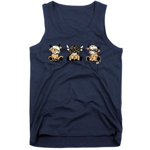 Highland Cow Cute Cow Western Tank Top