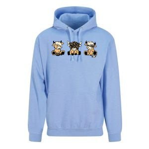 Highland Cow Cute Cow Western Unisex Surf Hoodie