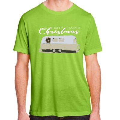 Happy Camper Christmas Cute Airstream Argosy Vintage Trailer Funny Gift Adult ChromaSoft Performance T-Shirt