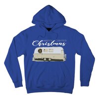 Happy Camper Christmas Cute Airstream Argosy Vintage Trailer Funny Gift Hoodie