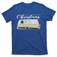 Happy Camper Christmas Cute Airstream Argosy Vintage Trailer Funny Gift T-Shirt