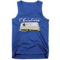 Happy Camper Christmas Cute Airstream Argosy Vintage Trailer Funny Gift Tank Top