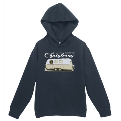 Happy Camper Christmas Cute Airstream Argosy Vintage Trailer Funny Gift Urban Pullover Hoodie